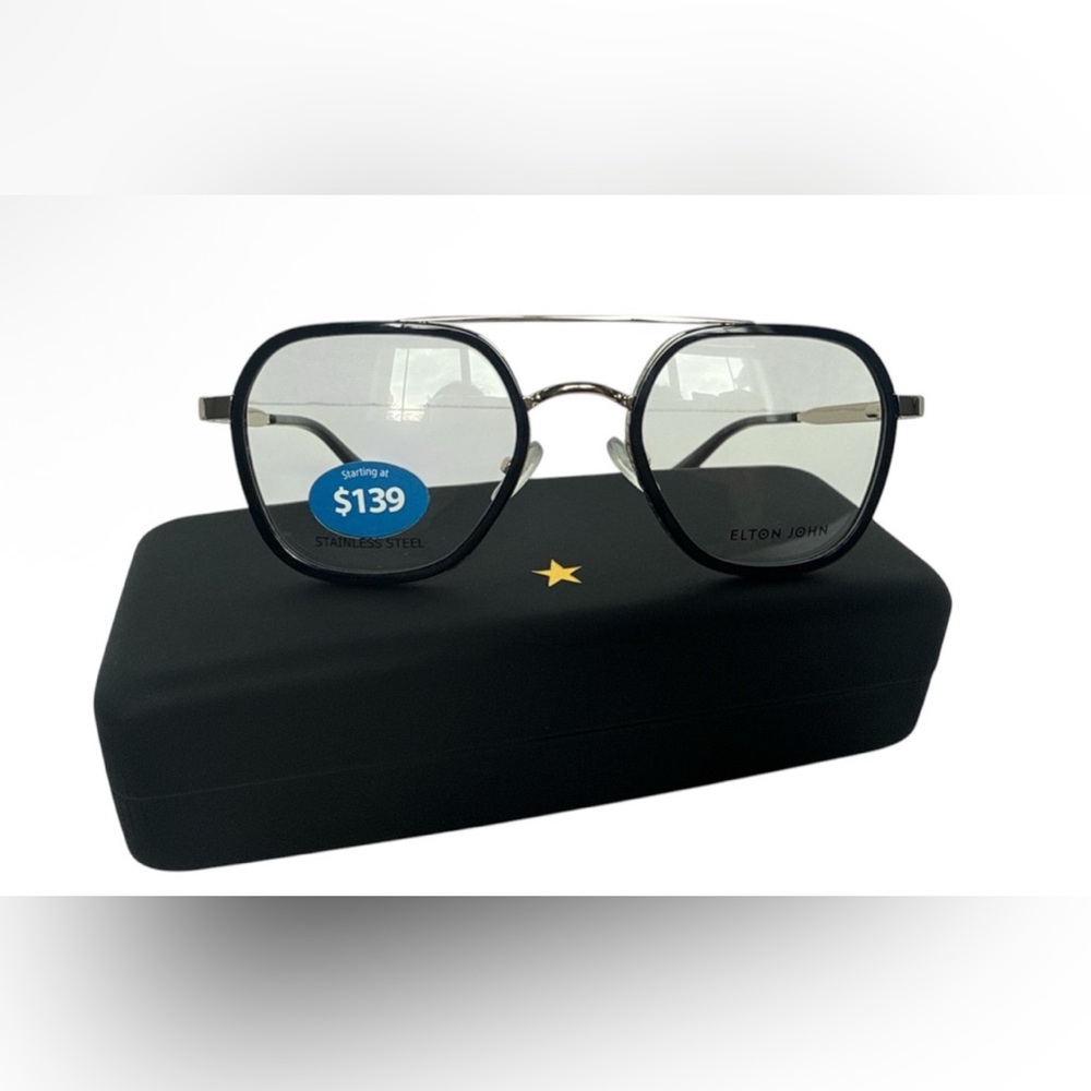 Elton John Eyeglass Frames 'BeatBoy' 51-21-140 Case & Cloth Designer Fashion NIB